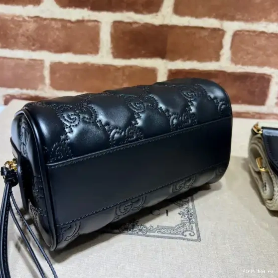 First bag ru bag GG handle top leather matelassé GUCCI 0628